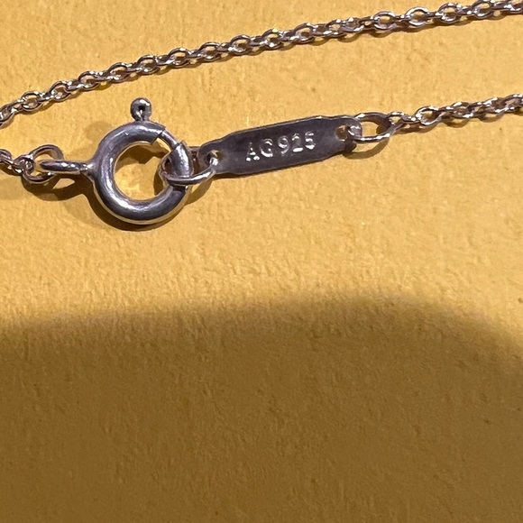 Tiffany Open Teardrop Sterling Silver Necklace - Picture 3 of 3